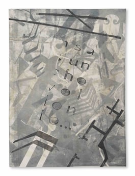 Ira Hoffecker - Urban Layers Text (mono print)